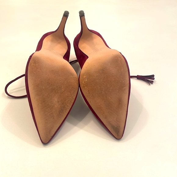 And Taylor Burgundy Suede Pumps Size 7 - Picture 4 of 5